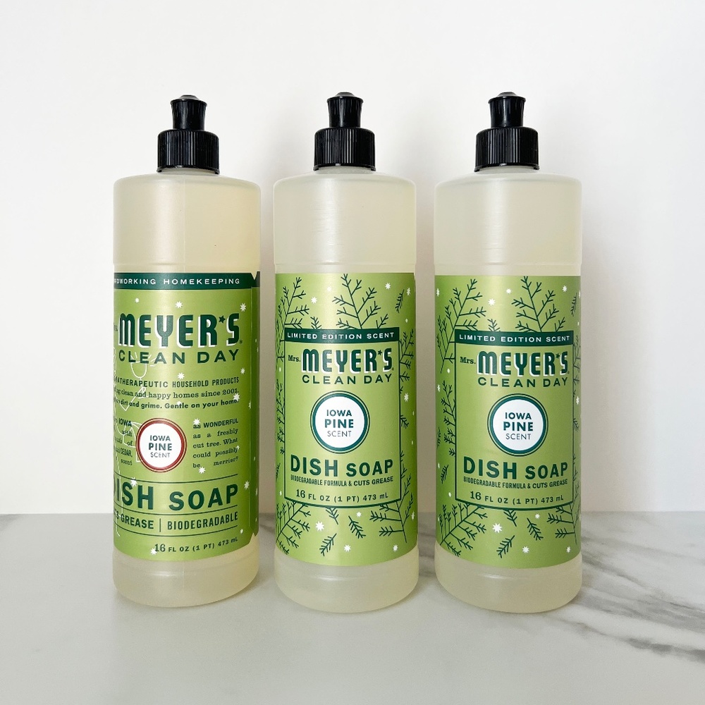 SOLD - 3 Mrs. Meyer's Clean Day Iowa Pine Dish Soap